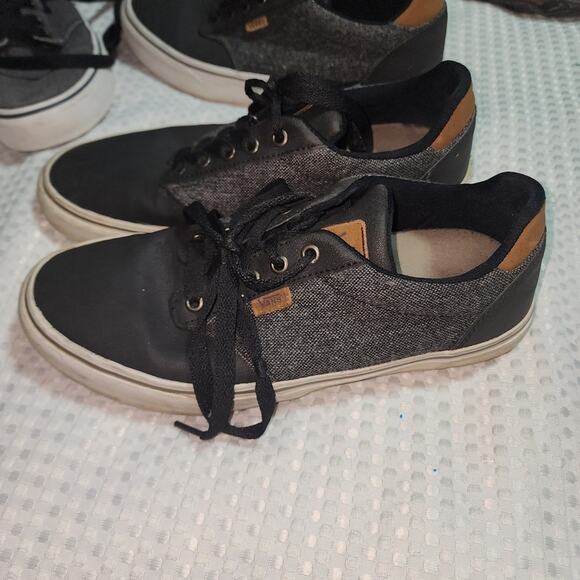 VANS EUC MENS SIZE 9 ATWOOD DX BLACK SKATE SNEAKERS SHOES - Picture 1 of 8